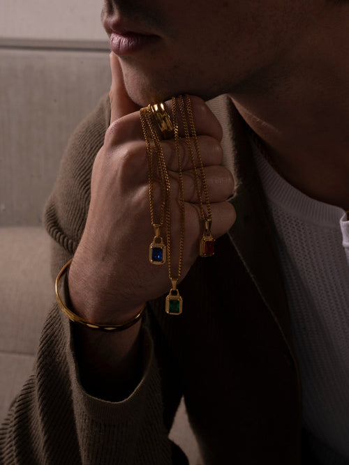 Colar GEMMA Verde | Ouro 18K
