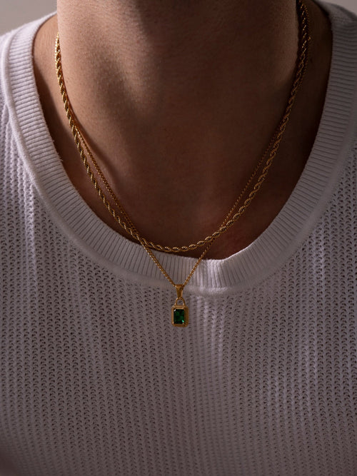Colar GEMMA Verde | Ouro 18K