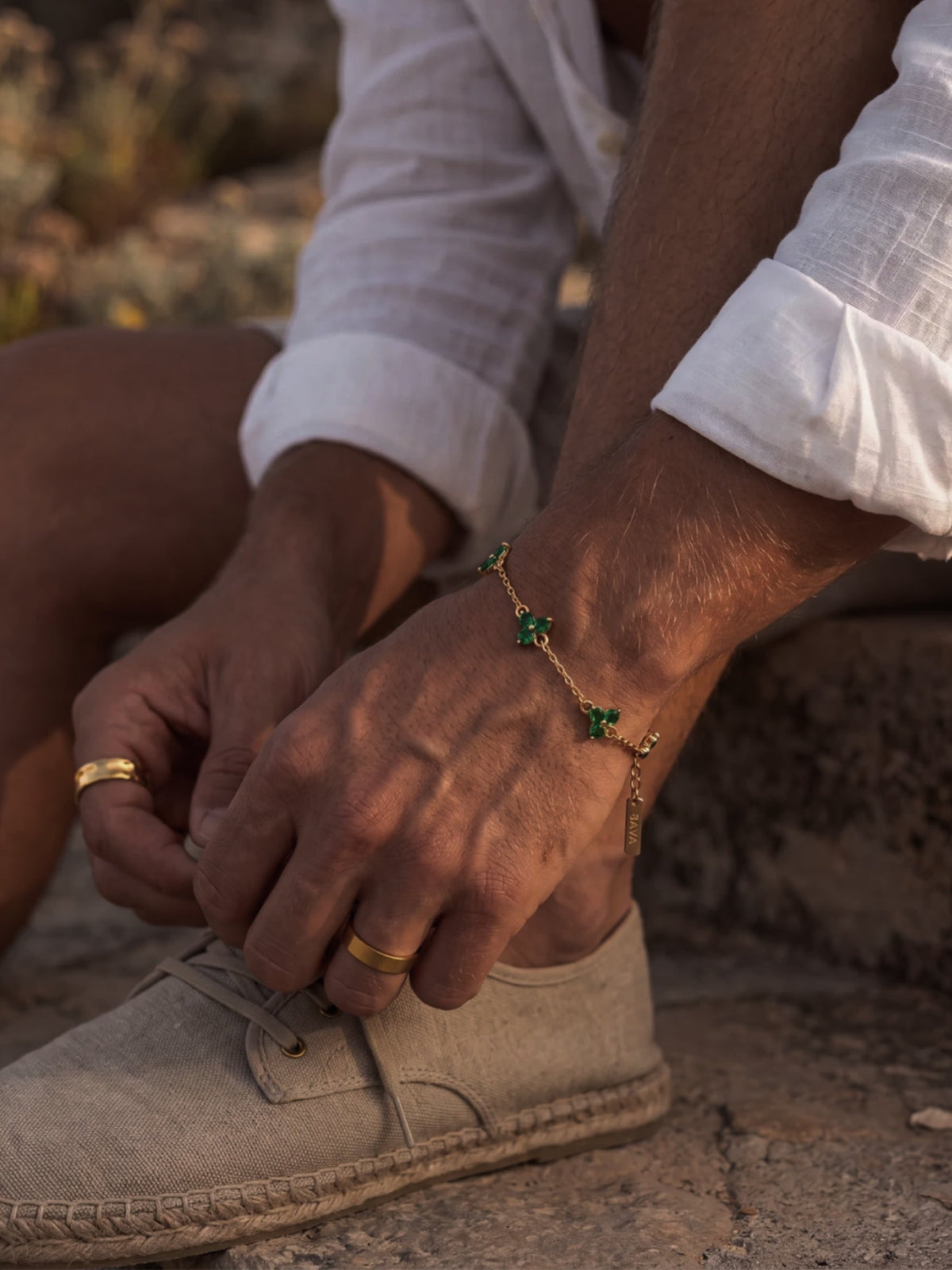 Bracelet FORTUNA Émeraude | Or 18K