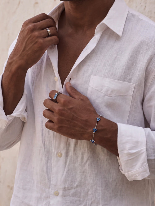 Pulsera FORTUNA Azul | Plata