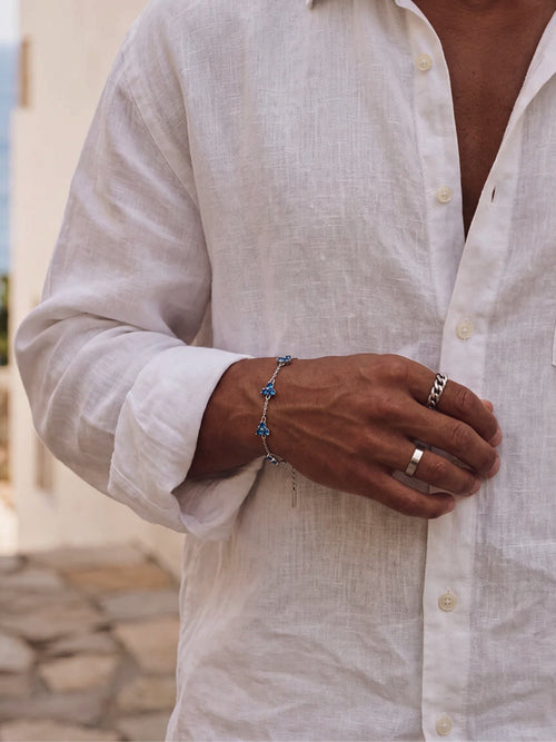 Pulsera FORTUNA Azul | Plata