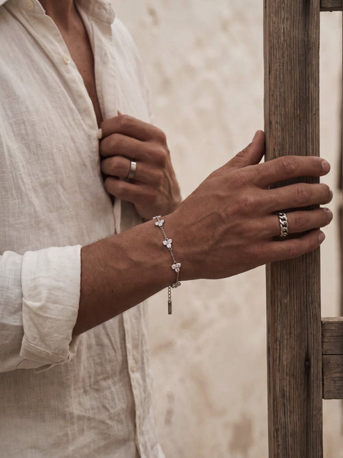 Pulsera FORTUNA Nácar | Plata