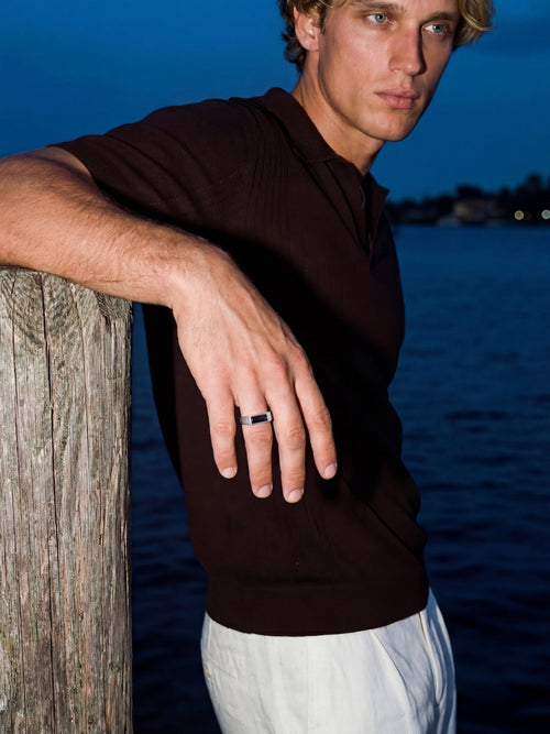 Anillo LAGO Negro | Plata