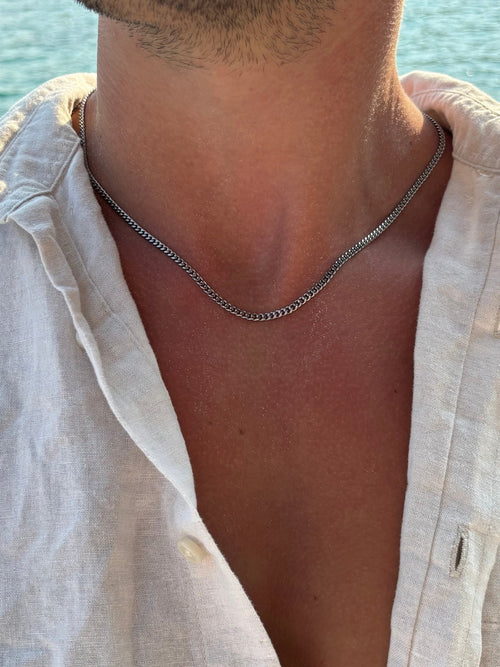 HAVANA 3 mm Halskæde | Sølv