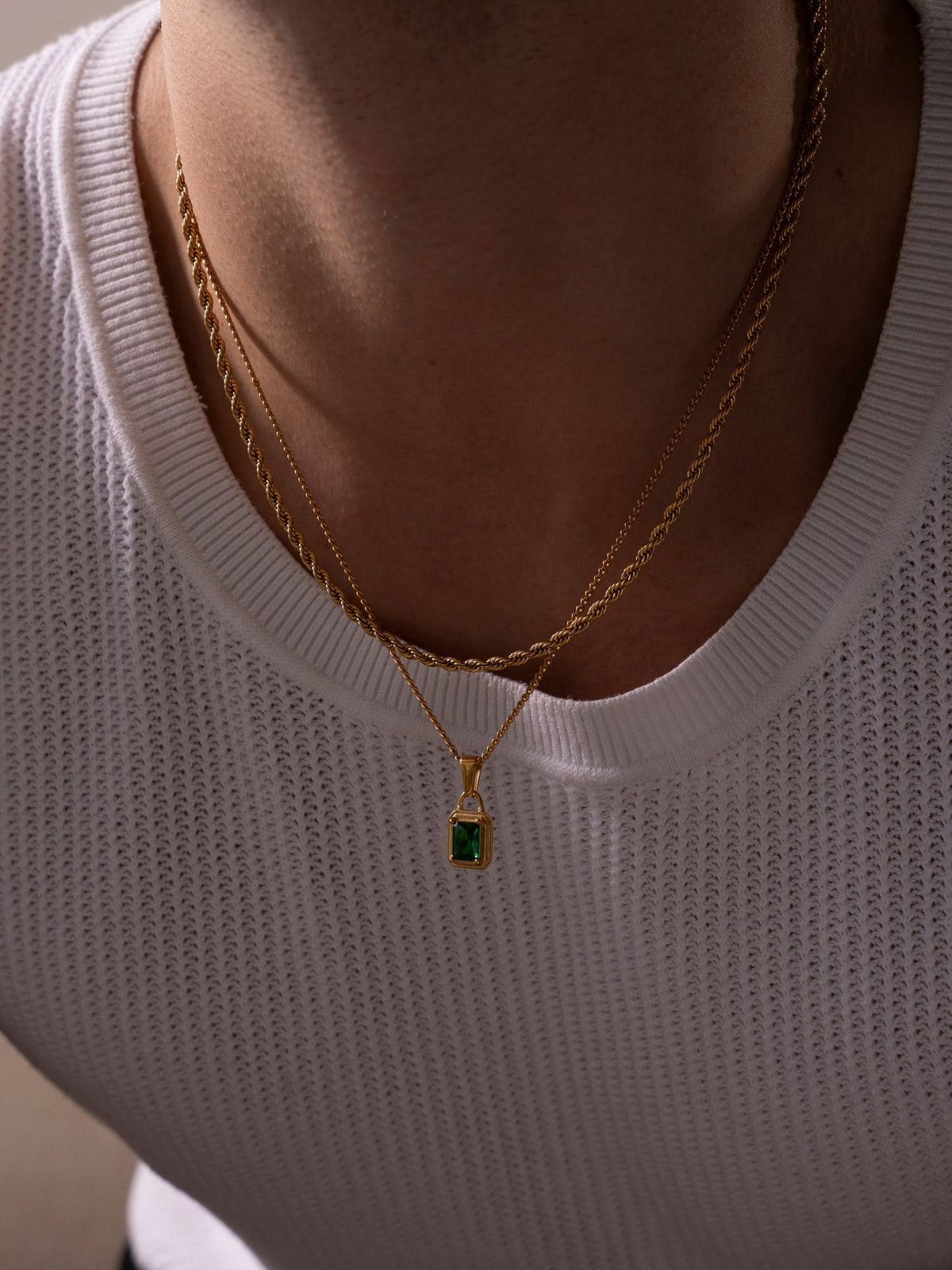 Colar GEMMA Verde | Ouro 18K