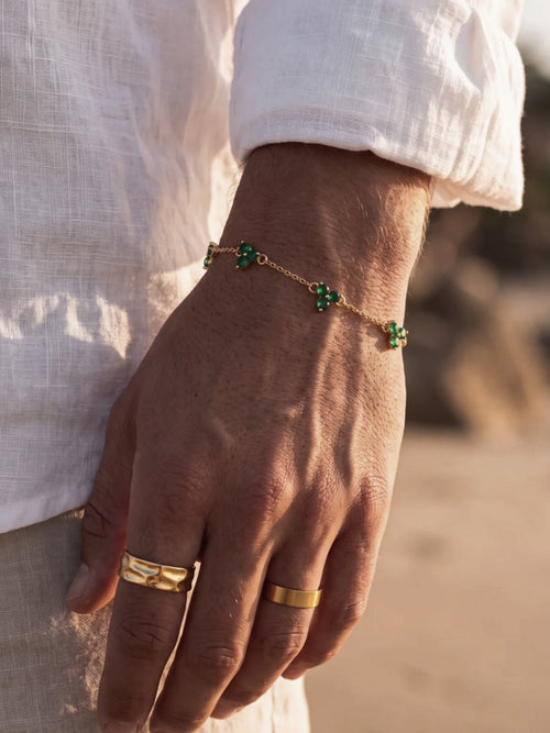 FORTUNA Smaragd Armbånd | 18K Guld