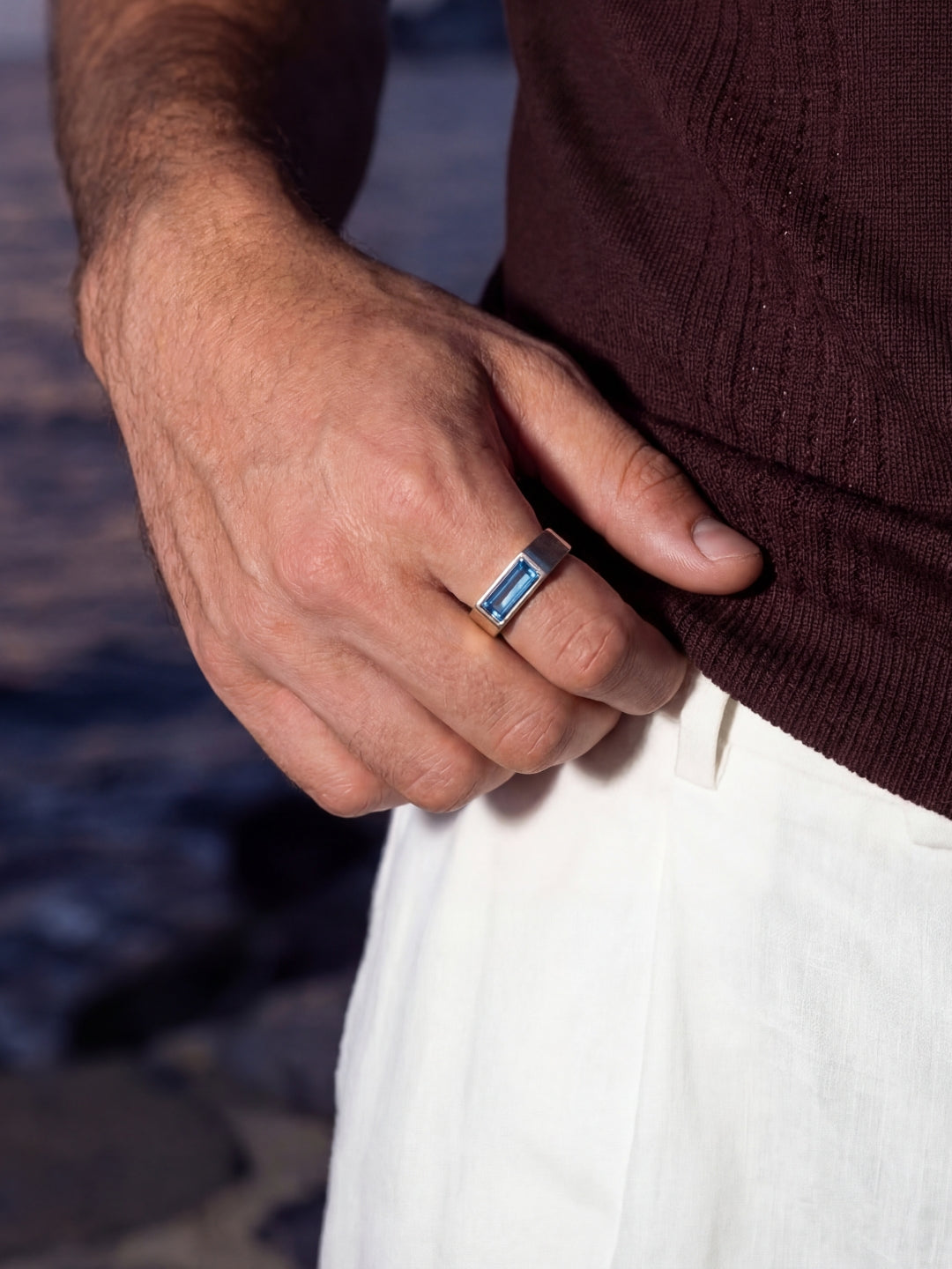 Anillo LAGO Azul | Plata