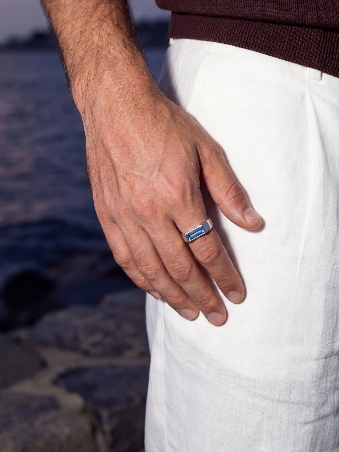 Anillo LAGO Azul | Plata