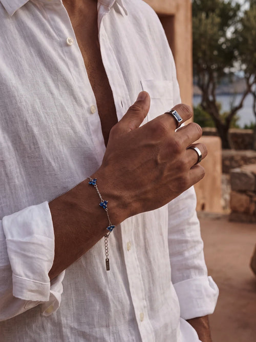 Pulsera FORTUNA Azul | Plata