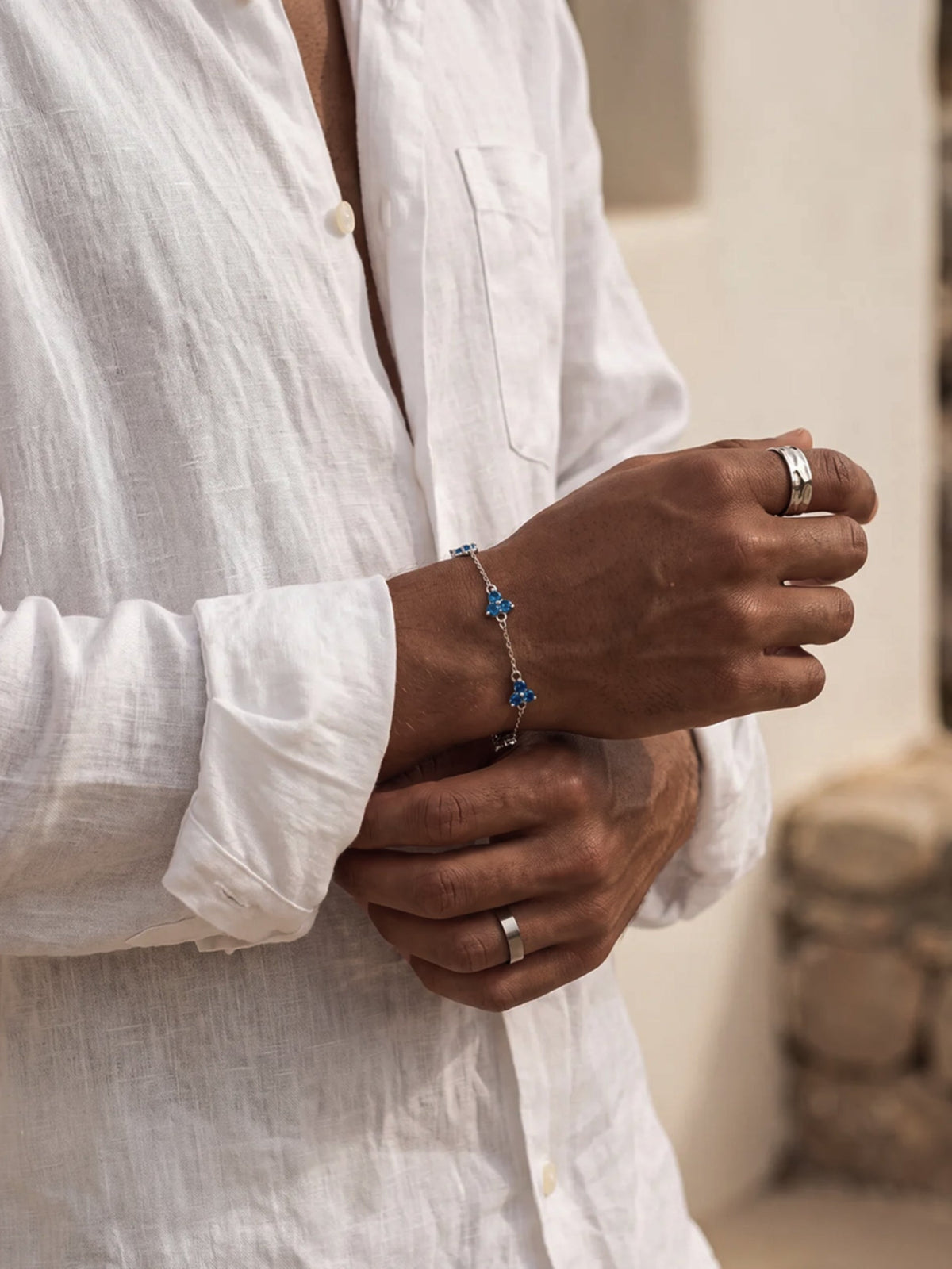 Pulsera FORTUNA Azul | Plata