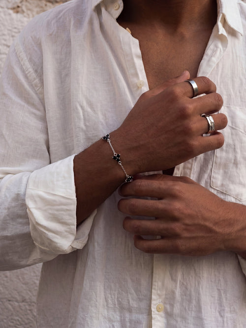 Bracciale FORTUNA Nero | Argento