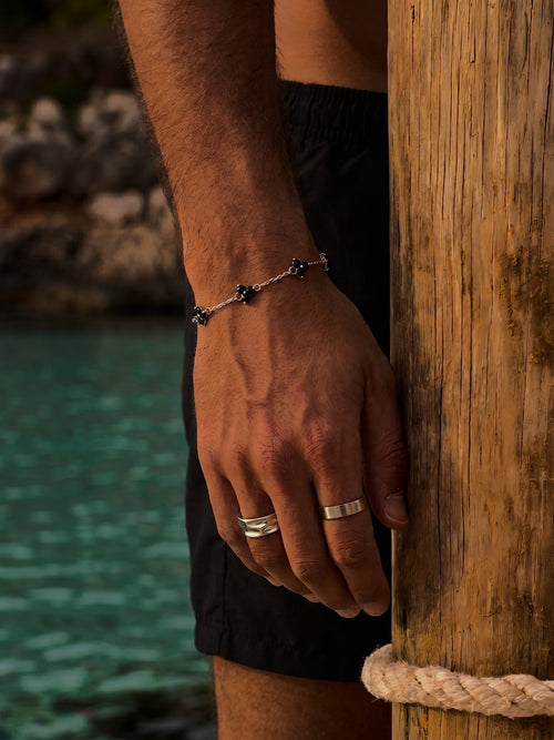 Bracciale FORTUNA Nero | Argento