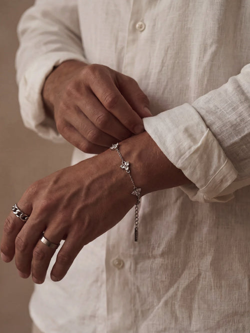 Pulsera FORTUNA Nácar | Plata