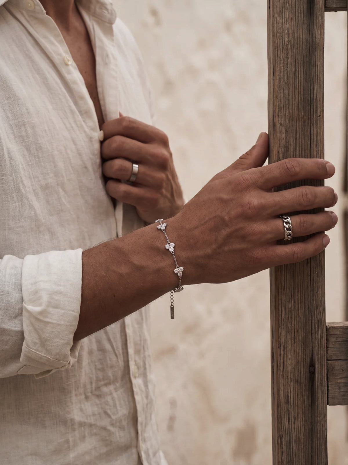 Pulsera FORTUNA Nácar | Plata