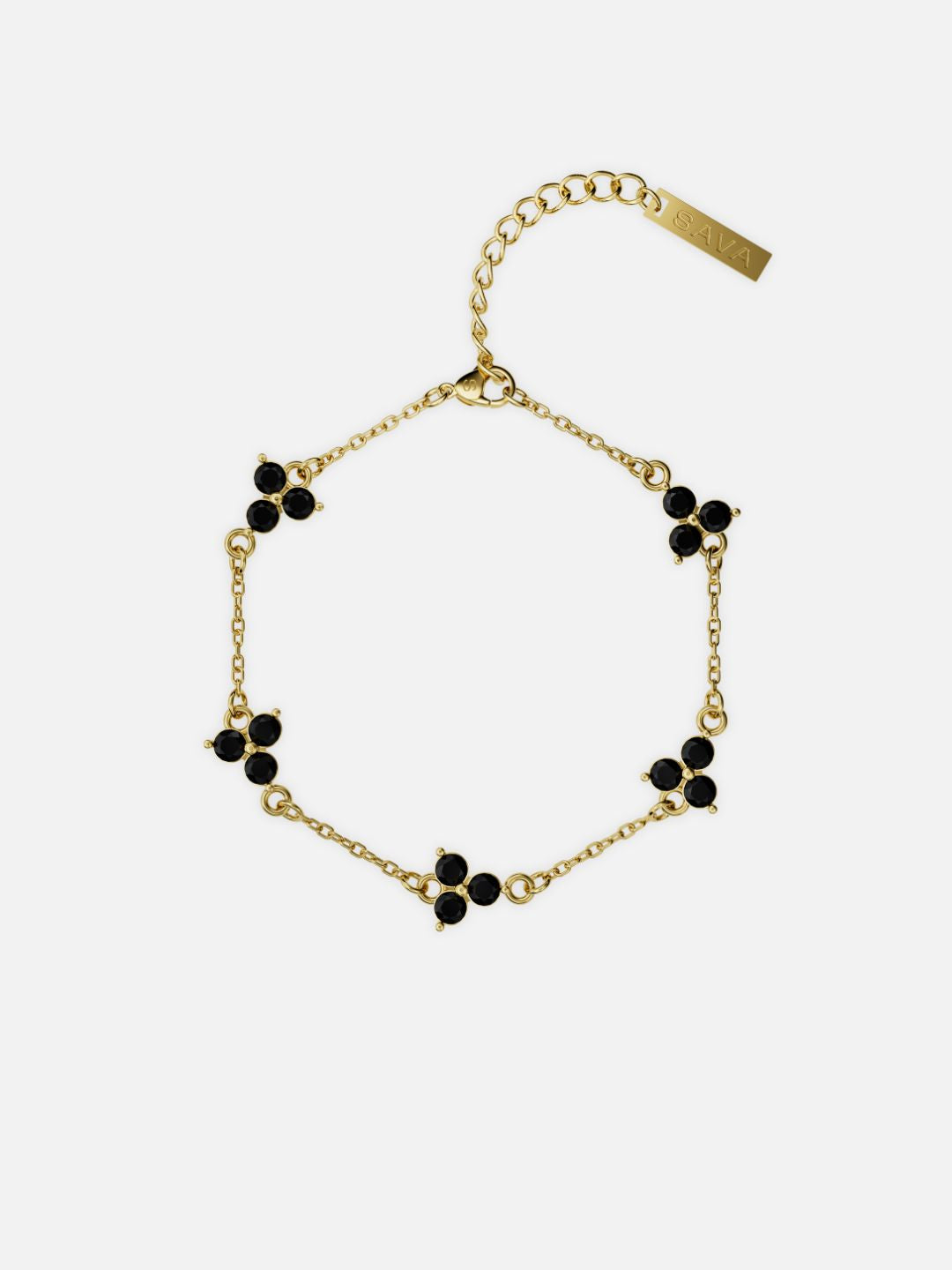 Pulsera FORTUNA Negro | Oro 18K