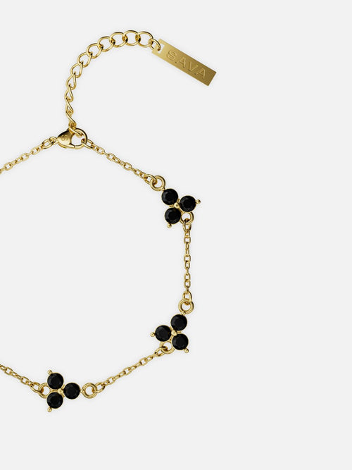 Pulsera FORTUNA Negro | Oro 18K